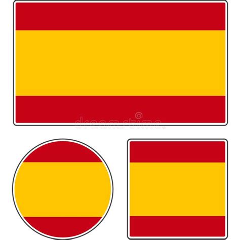 National Flag of Spain. Yellow Red Vector Illustration. Stock Vector - Illustration of ...