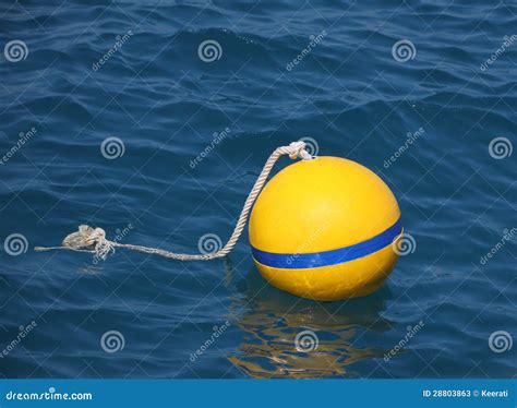 Yellow Buoy Floating Stock Image Image Of Warming Harbor 28803863