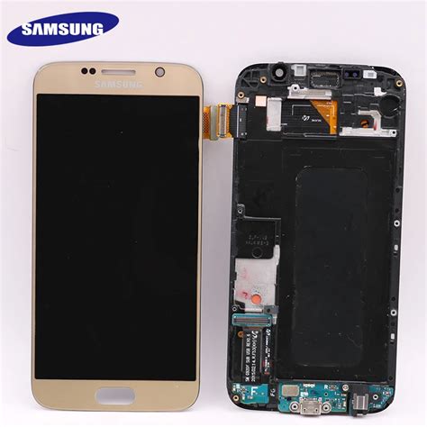 ORIGINAL 5 1 Super AMOLED Replacement LCD S6 For SAMSUNG GALAXY S6