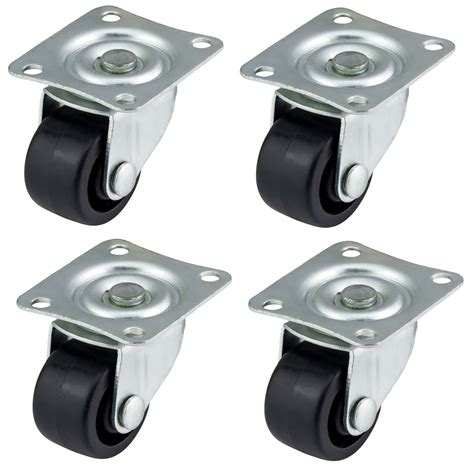 4x 25mm Nylon Castors Casters Swivel Small Mini Wheels Furniture