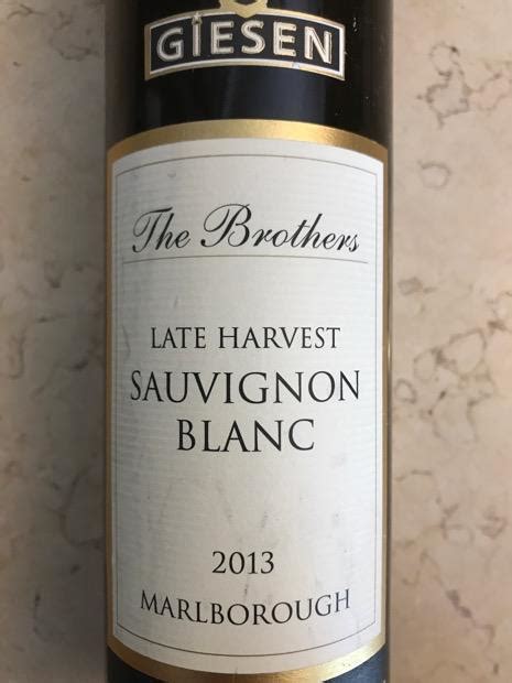 2013 Giesen Sauvignon Blanc The Brothers Late Harvest New Zealand