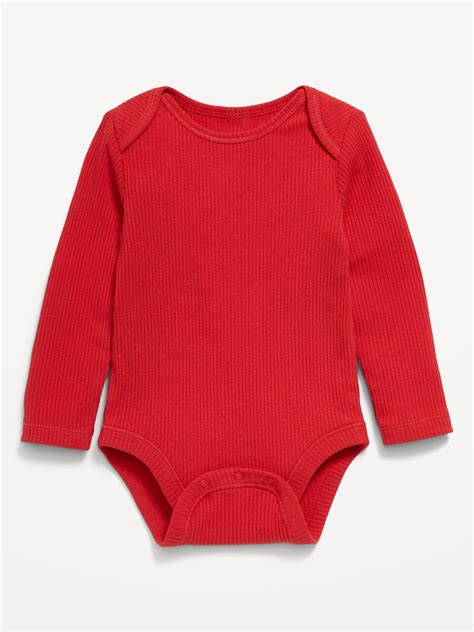 Unisex Long Sleeve Ribbed Bodysuit For Baby Old Navy