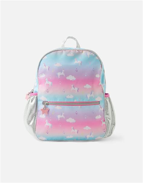 Girls Unicorn Print Backpack Girls Backpacks Accessorize Uk