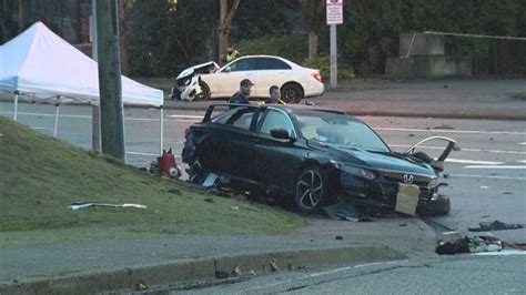 One Dead After Two Vehicle Crash In Surrey B C Early Sunday Morning