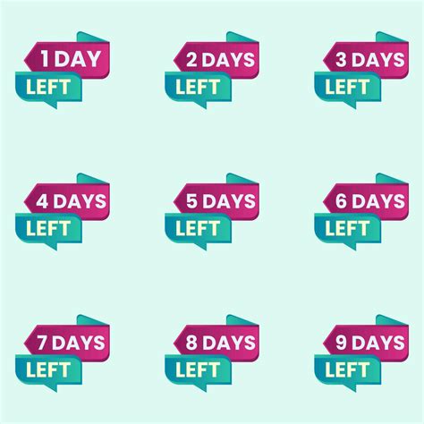 Days Left Countdown Banner Vector Vector Art At Vecteezy