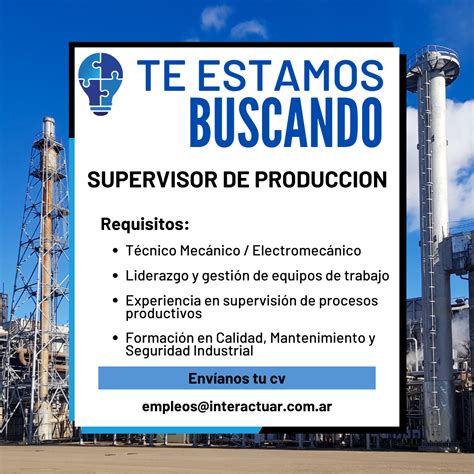 Nuevas Oportunidades De Empleo Supervisor De Producción En Interactuar