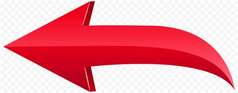 3D Red Curved Arrow Graphic Point Up | Citypng