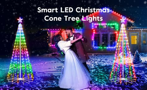 Amazon Smart Christmas Cone Tree Led Light Ft Led Music Sync