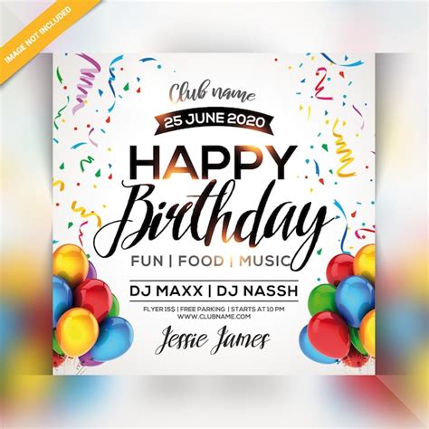 Flyer Fête Joyeux Anniversaire PSD Premium