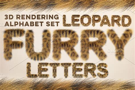 3d Leopard Furry Letters Pack ~ Graphics ~ Creative Market