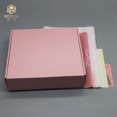 Pink E Flute Flip Top Cardboard Box Mail Shipping Box With FSC