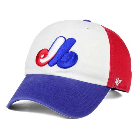 Montreal Expos Mlb Cooperstown Tri Color Clean Up Cap Adjustable