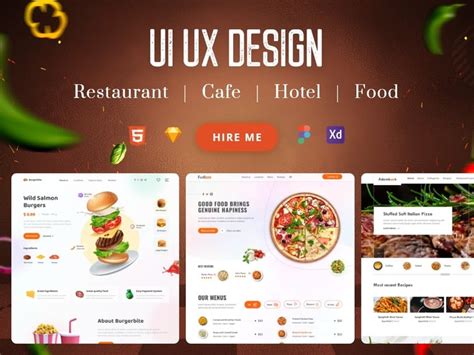 Restaurant Or Cafe UI UX Design Web UI Or Landing Page UI Design In