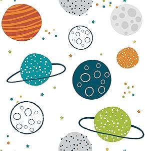 amazoncom roommates rmkrl colorful planets papel tapiz