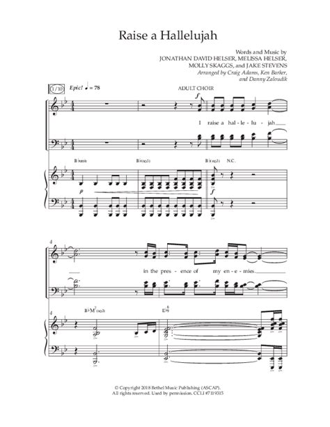 Raise A Hallelujah Choral Anthem Satb Sheet Music Pdf Lifeway Choral Arr Craig Adams Arr