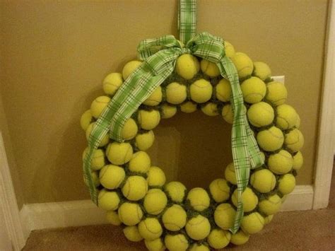 Tennis Ball Wreath Tennis Ball Crafts Tennis Ball Ball Wreath