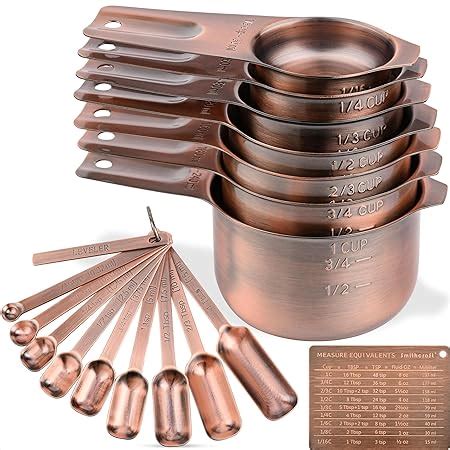 Amazon Copper Stainless Steel Measuring Cups And Spoons Set Of