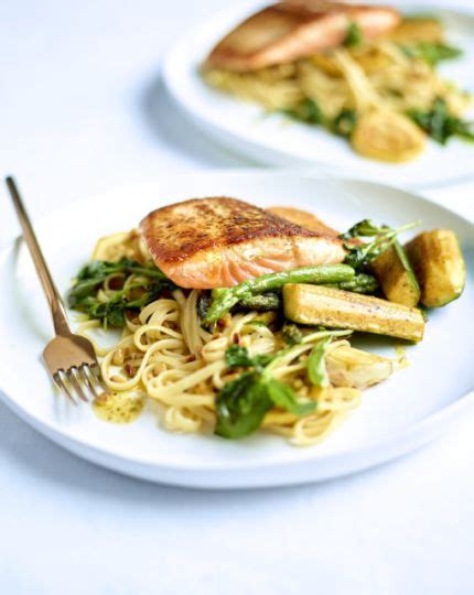 Linguine Au Saumon Asperges Et Courgettes Sofie Dumont