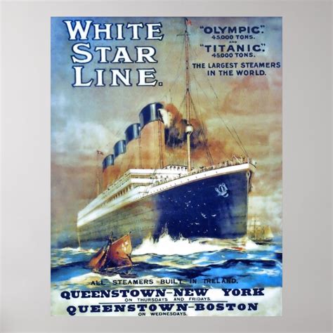 White Star Line Poster Zazzle