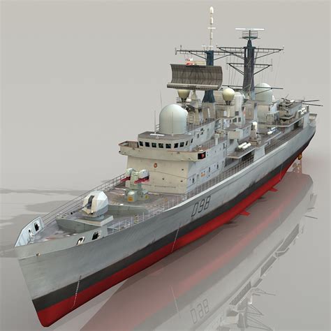 3d hms york d98 type model