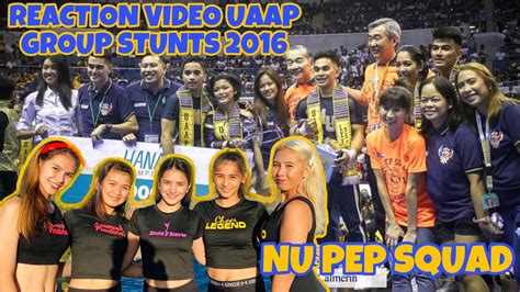 NU PEP SQUAD UAAP GROUP STUNTS 2016 REACTION VIDEO CALLEJA SISTERS