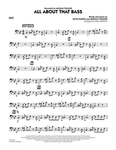 All About That Bass Bass By Paul Murtha Sheet Music For Jazz Ensemble At Sheet Music Direct