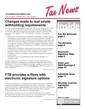 Fillable Online Ftb Ca Changes Made To Real Estate Withholding