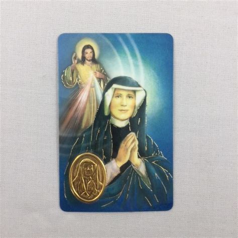 St Faustina Embossed Card Church Stores