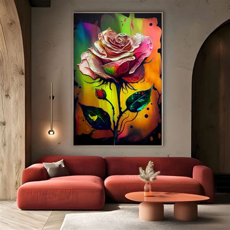 Colorat Cu Dragoste Tablou Cu Flori Vizio Tablouri Canvas