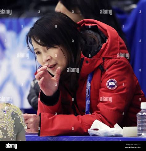 Japanese Figure Skating Coach Mie Hamada Attends The Official Practices