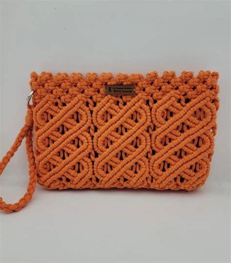 Womens Macrame Baghandcrafted Cotton Macrame Clutch Bag Etsy