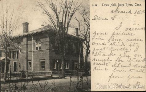 Town Hall Deep River, CT Postcard