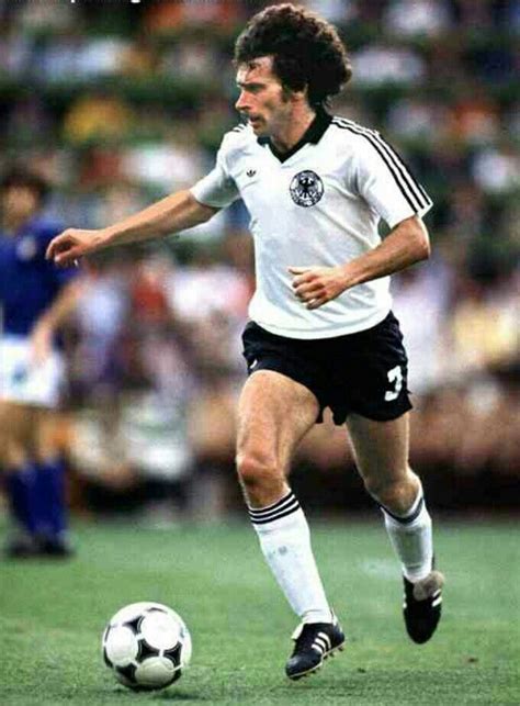 Paul Breitner of West Germany in action in the 1982 World Cup Final ...