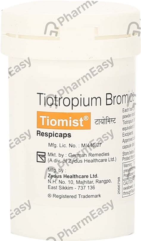 Buy Tiomist 18 MCG Respicap 15 Online At Flat 15 OFF PharmEasy