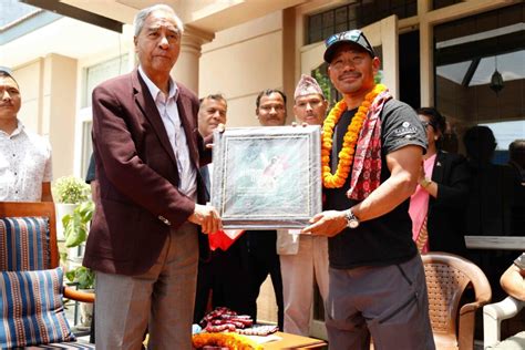 NC Honored Double Amputee Everest Climber Budha Magar Photos