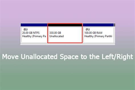 Details On How To Move Unallocated Space To The Leftright