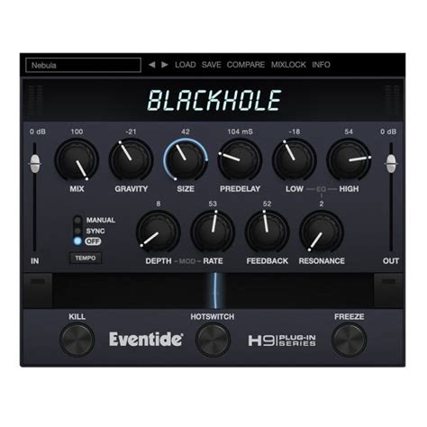 Eventide Blackhole Plugin Space Stompbox Modulated Reverb Effect