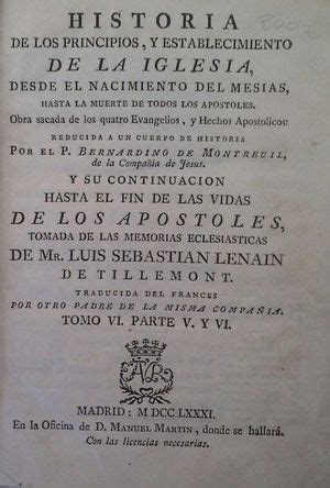 HISTORIA DE LOS PRINCIPIOS Y ESTABLECIMIENTO DE LA IGLESIA DESDE EL