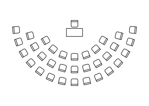 Plan For Arranging Chairs Semicircle In Interior Map Seats