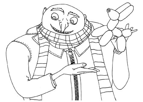 Desenho De Vilão Gru Para Colorir Tudodesenhos