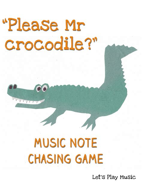 Please Mr Crocodile Music Note Chasing Game - Let's Play Music