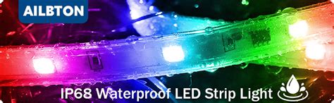 Ailbton 60ft Outdoor Led Strip Lights Waterproofip68