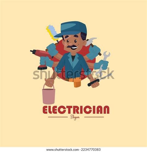 Electrician Vector Mascot Logo Template Stock Vector (Royalty Free ...