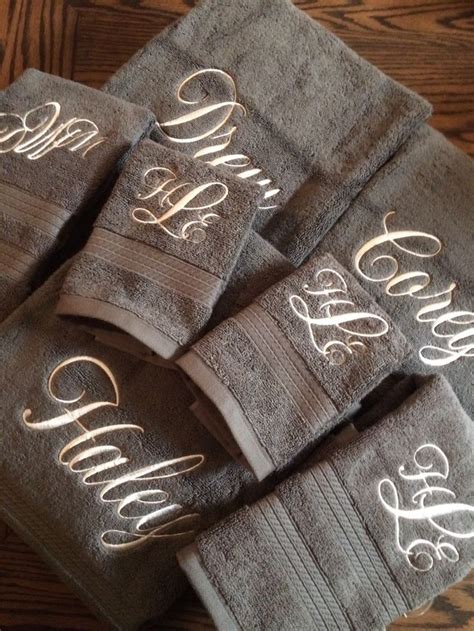 Extra Large Set Monogrammed Towels Monogram Towels Embroidery