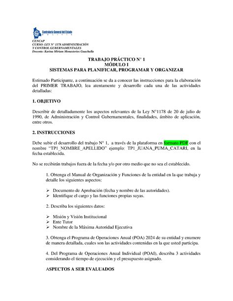 Trabajo Práctico N1 JIJJKLNKL CENCAP CURSO LEY N 1178