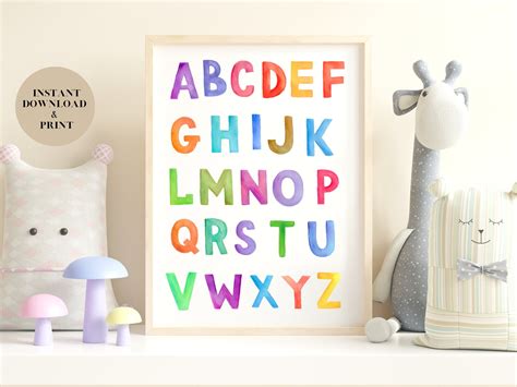 Alphabet Poster Classroom ABC Poster Nursery Alphabet - Etsy