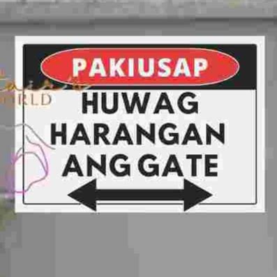 Bawal Pumarada Signage Bawal Pumarada Sa Harap Ng Gate Laminated