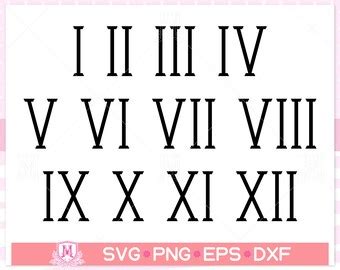 Roman Numbers Svg Etsy