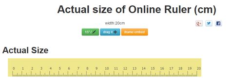 Online Ruler Actual Size(Inch Cm and Draggable) : Free Online Ruler ...