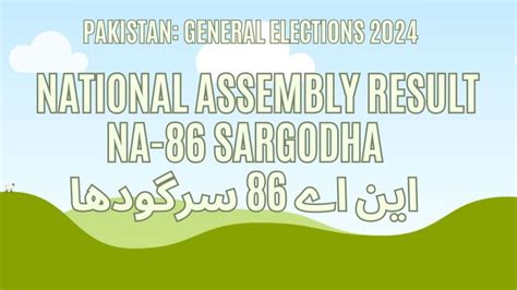 Result NA 86 Sargodha Vote Counting Winner 2024 Political Current